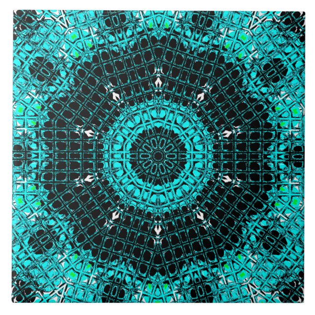 Glaseffekt Mosaik Aquamarine Fliese (Vorderseite)