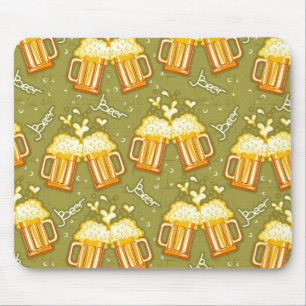 Gläser des Bier-Musters Mousepad