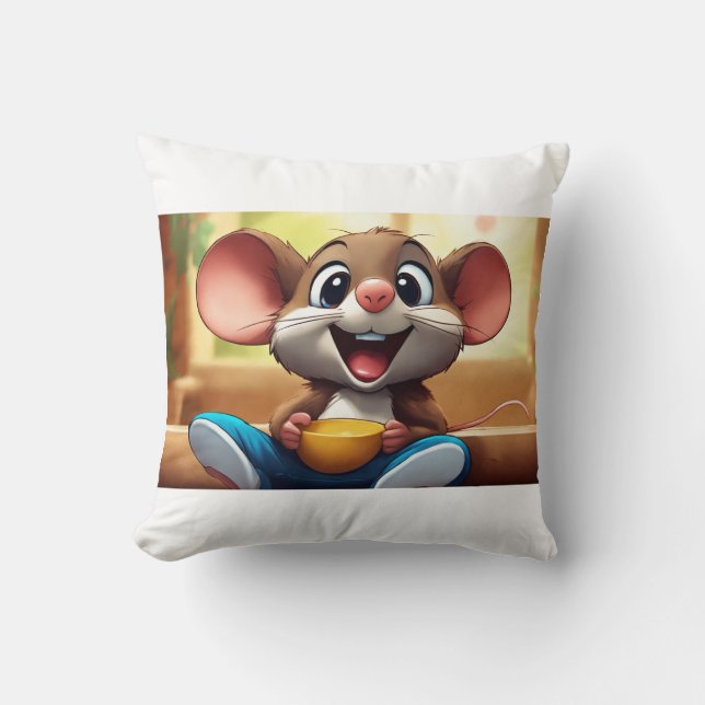 Gläser die Maus Kissen (Vorderseite)