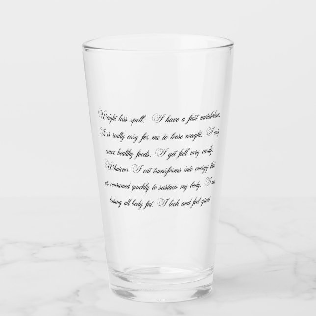 Gläser mit Gewichts-Verlust-Zauber (Vorderseite)