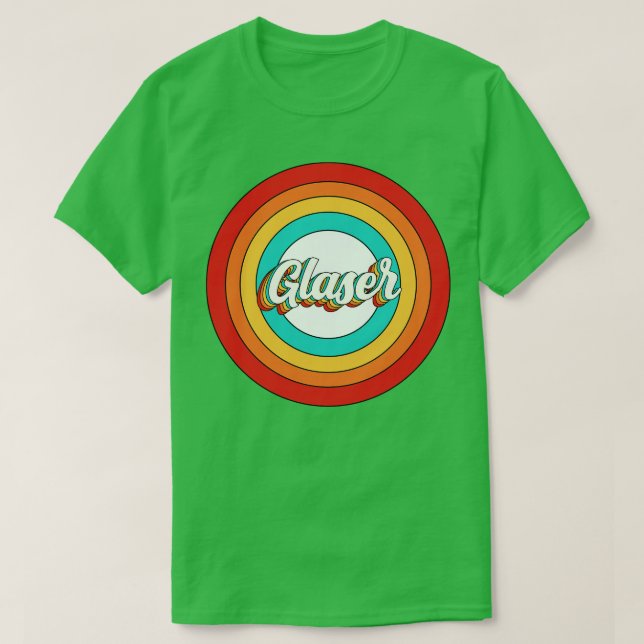 Glaser Name Shirt Vintag Glaser Circle (Design vorne)