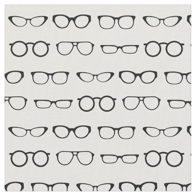 Gläser Niedlich Optiker Schwarz und Weiß Stoff (Nahaufnahme)