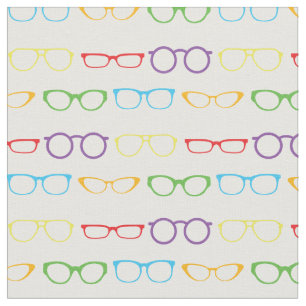 Gläser Niedlicher Optiker Regenbogen Weiß Stoff