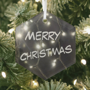 Gläserne Silberleuchten Weihnachtsschmuck