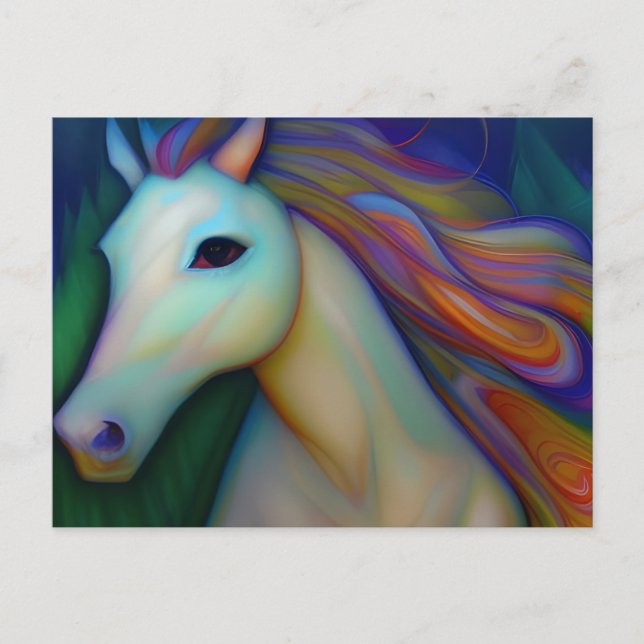 Gläserpferd Postkarte (Vorderseite)