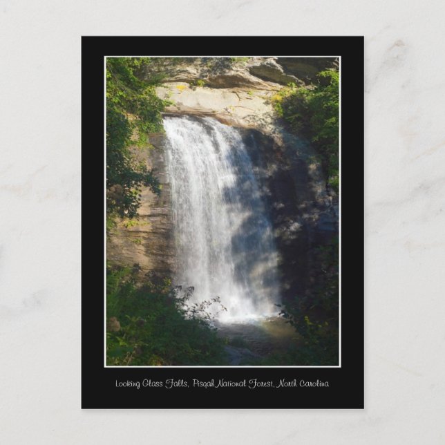 Glasfälle Wasserfall North Carolina Postkarte (Vorderseite)