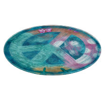Glasfaser Beach Nautic Peace Sign