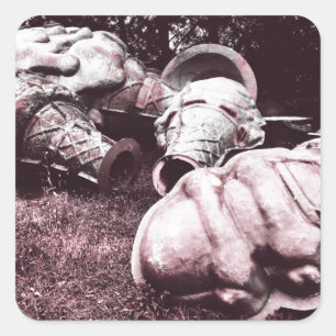 Glasfaser-Sommer-Eiscreme-Tüten Quadratischer Aufkleber