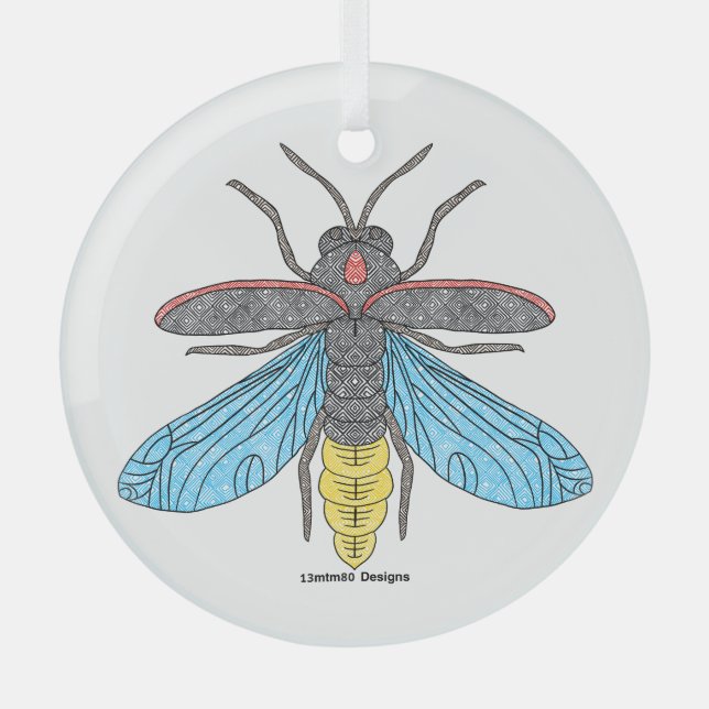 Glasfaser (weiß) - Glasverzierung Ornament Aus Glas (Vorderseite)