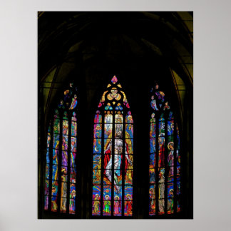 Glasfenster (2), St. Vitus-Kathedrale Poster
