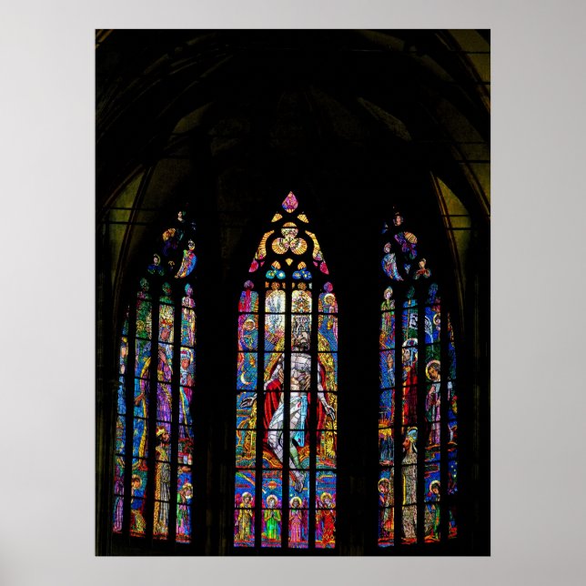 Glasfenster (2), St. Vitus-Kathedrale Poster (Vorne)