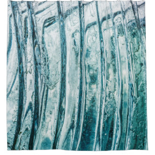 Glasfenster Eiskristall Duschvorhang