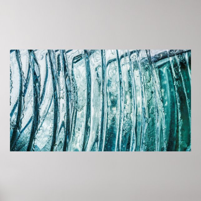 Glasfenster Eiskristall Poster (Vorne)