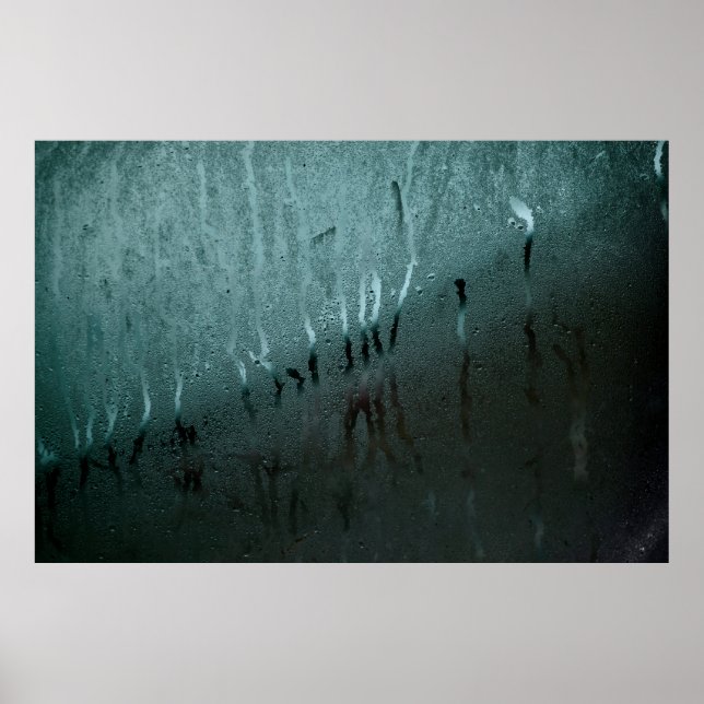 Glasfenster Feuchtigkeitsstruktur Poster (Vorne)