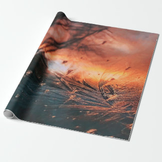 Glasfenster, gefroren geschenkpapier