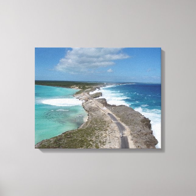 Glasfenster in Eleuthera Leinwanddruck (Vorderseite)