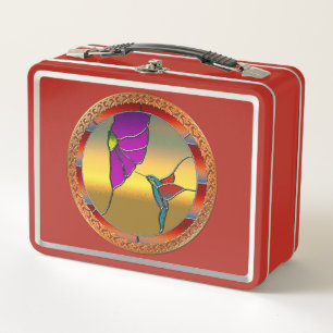 Glasfenster Metall Lunch Box