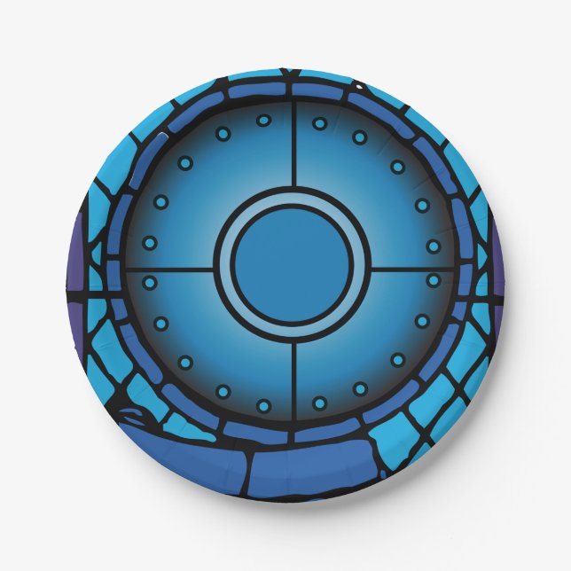 Glasfenster Pappteller (Vorderseite)