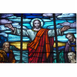 Glasfenster-Skulptur Freistehende Fotoskulptur<br><div class="desc">Festes Glasfenster Jesus Fotoskulptur.</div>