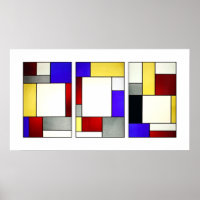 Glasfenster Tryptych Theo Van Doesburg