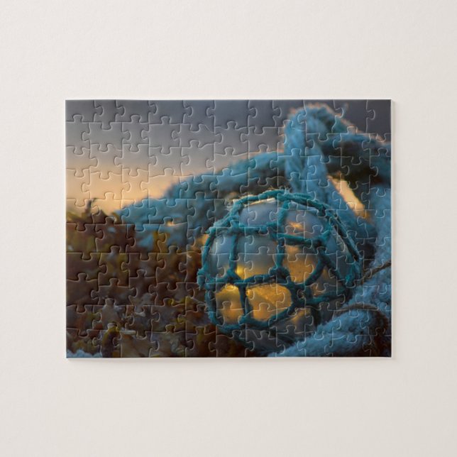 Glasfischerei, Sunset, Alaska Puzzle (Horizontal)