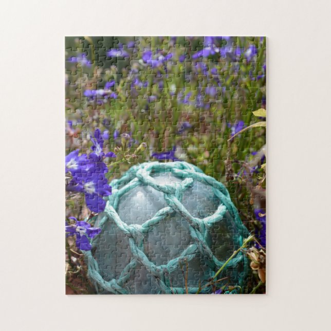 Glasfischerei und Blume Puzzle (Vertikal)