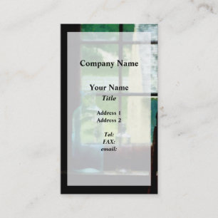 Glasflaschen auf dem Fensterbrett Visitenkarte