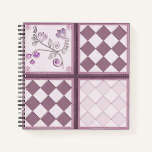 Glasfliese 3D beige Farbe Notizbuch