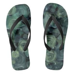 Glasfliesen 3D flüssige Rose und Sterne Flip Flops