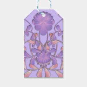 Glasfliesen 3D flüssige violette Blume Gzhel Geschenkanhänger