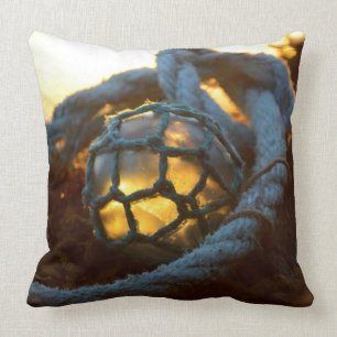 Glasflöße bei Sonnenuntergang, Alaska Kissen