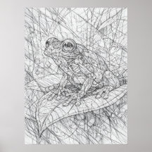 Glasfrosch-Regenwald-Brechungskunst