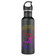 GLASG Rainbow Gradient Logo Wasserflasche
