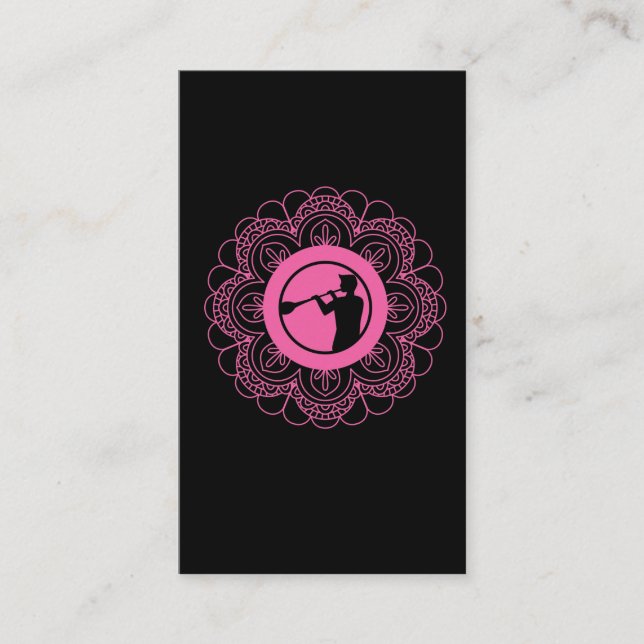 Glasgebläse Mandala Beruf Glasblasen Kunst Visitenkarte (Vorderseite)