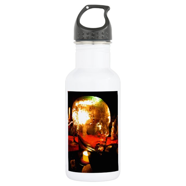 Glasgesicht Edelstahlflasche (Vorderseite)
