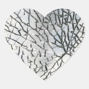 Glasgewebe Herz-Aufkleber