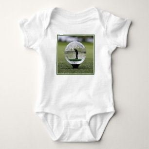 Glasgolfball mit Golf Player innen, Baby Strampler