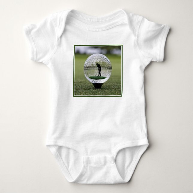 Glasgolfball mit Golf Player innen, Baby Strampler (Vorderseite)