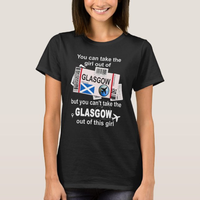 Glasgow Boarding Pass Glasgow Girl Glasgow T-Shirt (Vorderseite)
