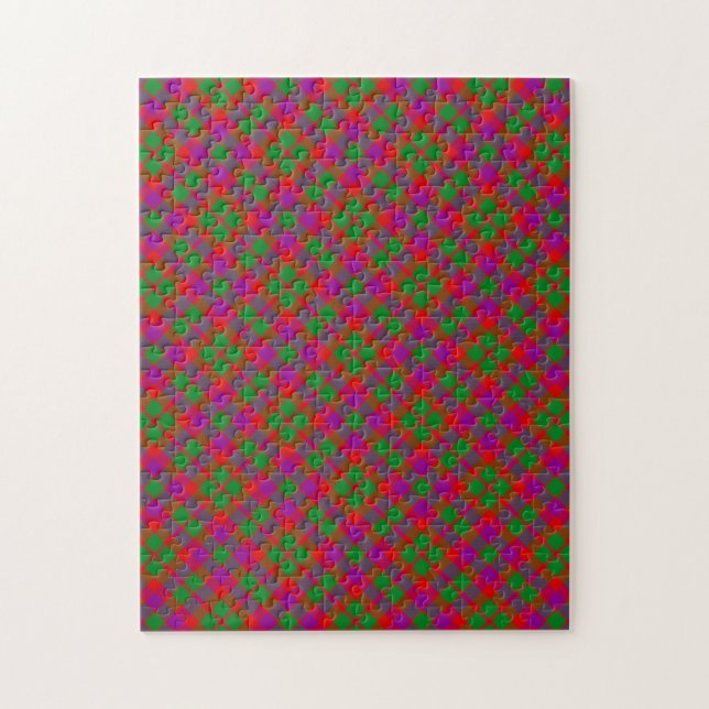 Glasgow Clan Tartan Kariertes Muster Puzzle (Vertikal)