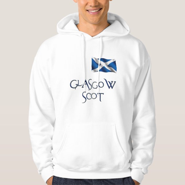 Glasgow Flag Scotland Patriotic Hoodie (Vorderseite)