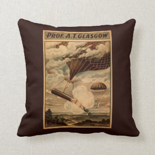 Glasgow Hot Air Balloon Circus Theater Plakat Kissen