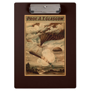 Glasgow Hot Air Balloon Circus Theater Plakat Klemmbrett