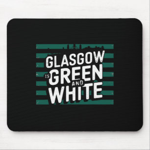 Glasgow ist grün und weiß mousepad