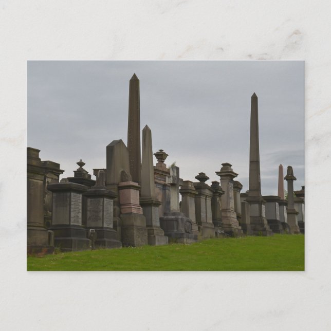 Glasgow Necropolis Graves Postkarte (Vorderseite)