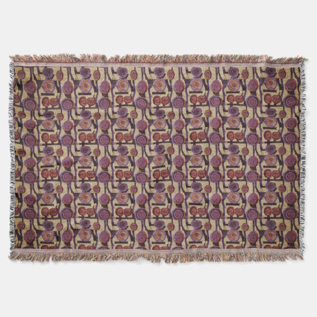 Glasgow Rose - Art Nouveau Inspired Decke (Vorderseite)