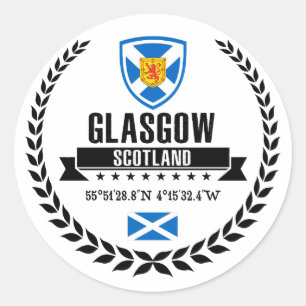 Glasgow Runder Aufkleber