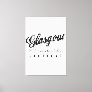 Glasgow Schottland "Der liebe grüne Ort" Leinwanddruck