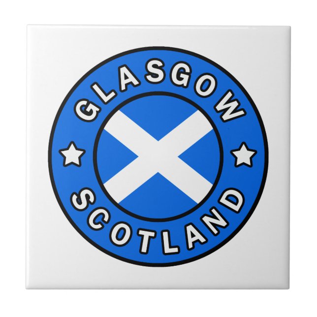 Glasgow Schottland Fliese (Vorderseite)