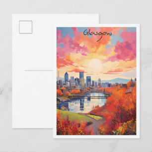 Glasgow Schottland Kunst Reise Postkarte